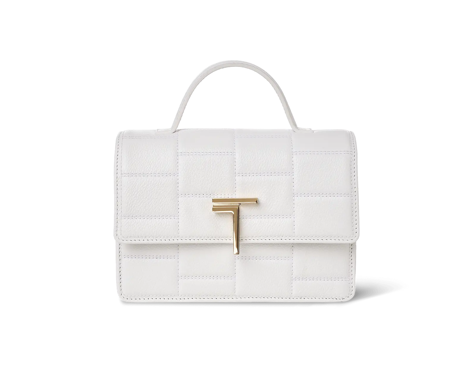 Minerva White Camelia Small Handbag