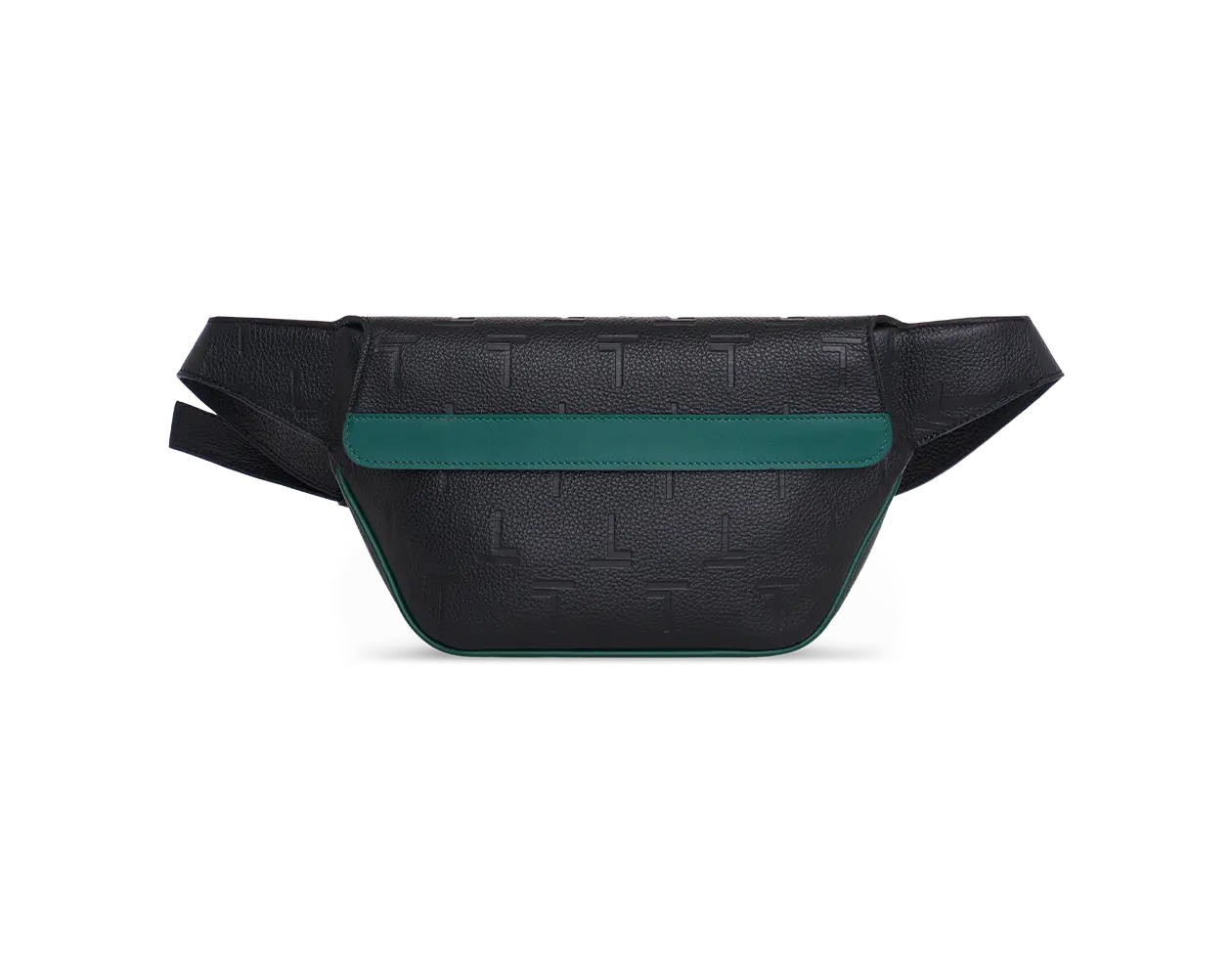Lumora Black & Green Leather BumBag