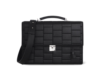 Specter Black Leather Business Bag Trevony