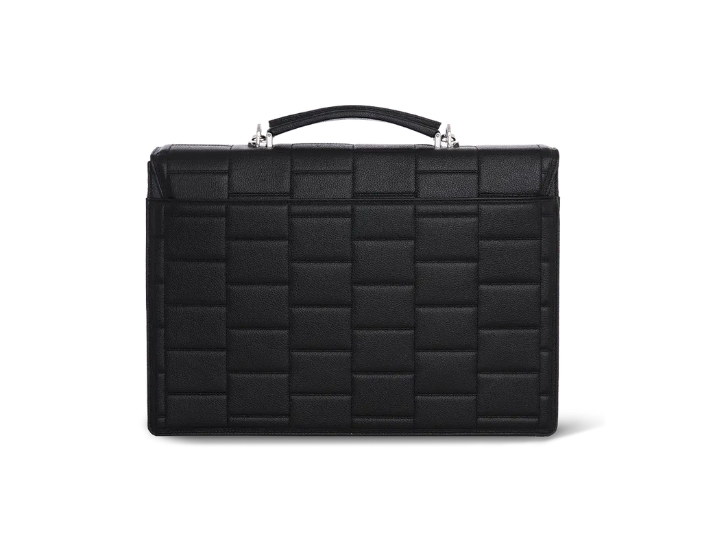 Specter Black Leather Business Bag Trevony