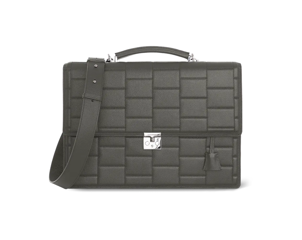 Specter Slate Mist Leather Business Bag Trevony