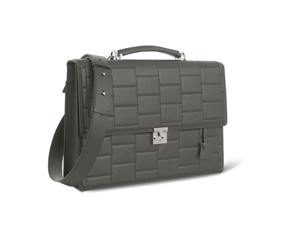 Specter Slate Mist Leather Business Bag Trevony