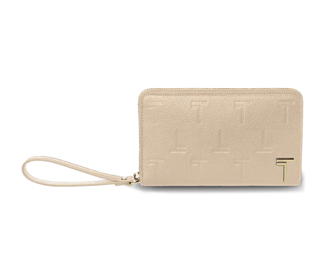 Intima Zipped Wallet Beige TREVONY