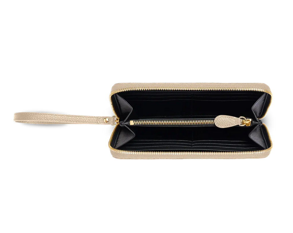 Intima Zipped Wallet Beige TREVONY