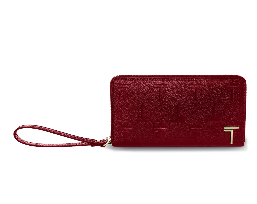 Intima Zipped Wallet Deep Burgundy TREVONY