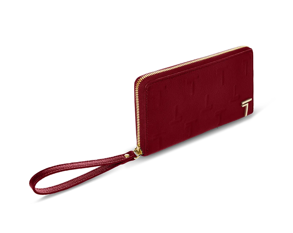 Intima Zipped Wallet Deep Burgundy TREVONY