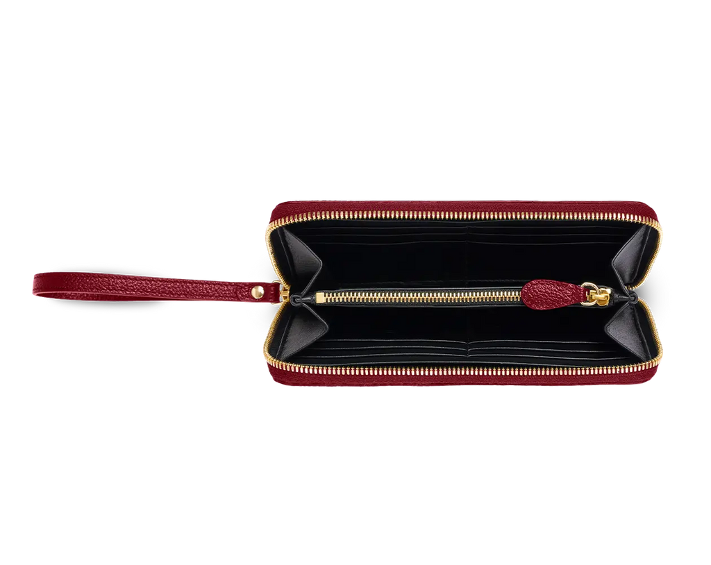 Intima Zipped Wallet Deep Burgundy TREVONY