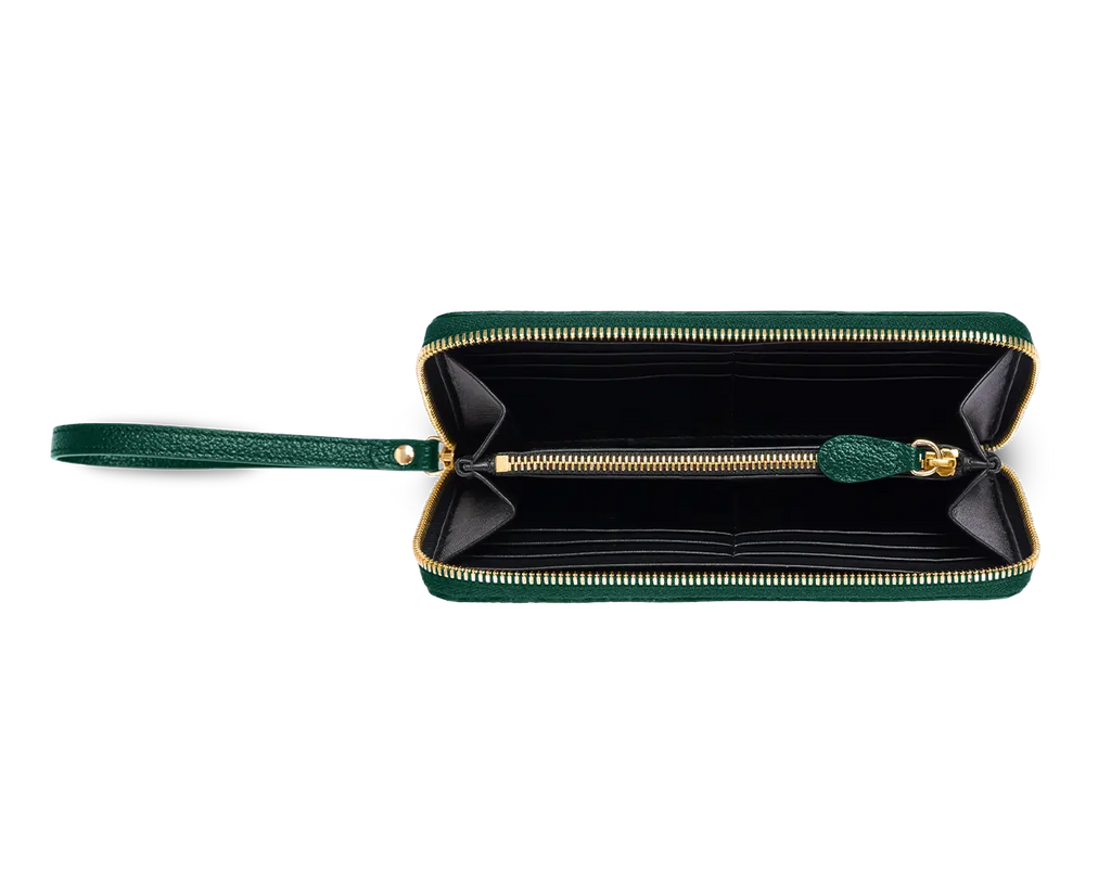 Intima Zipped Wallet Imperial Jade TREVONY