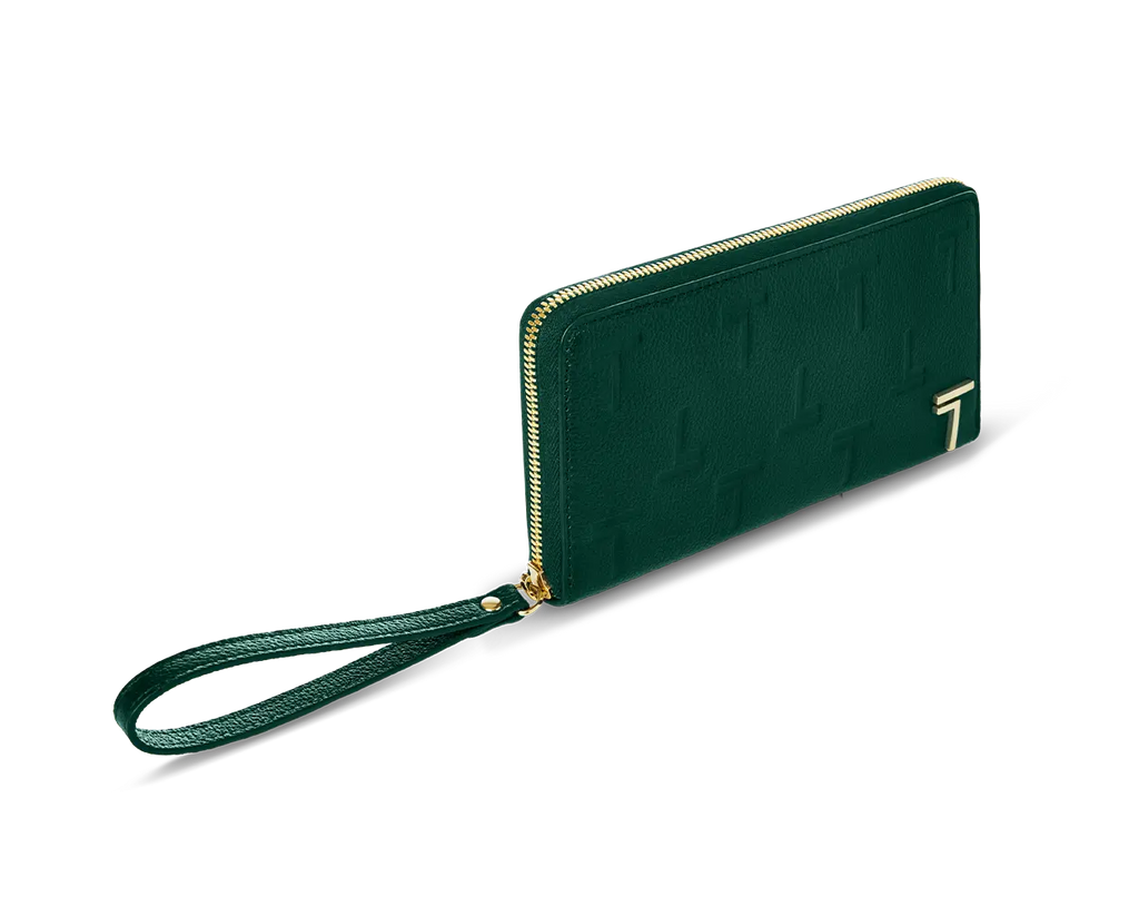 Intima Zipped Wallet Imperial Jade TREVONY