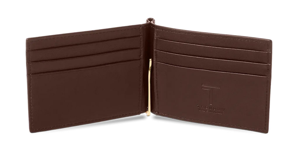 Intimo Bill Clip Brown Wallet TREVONY