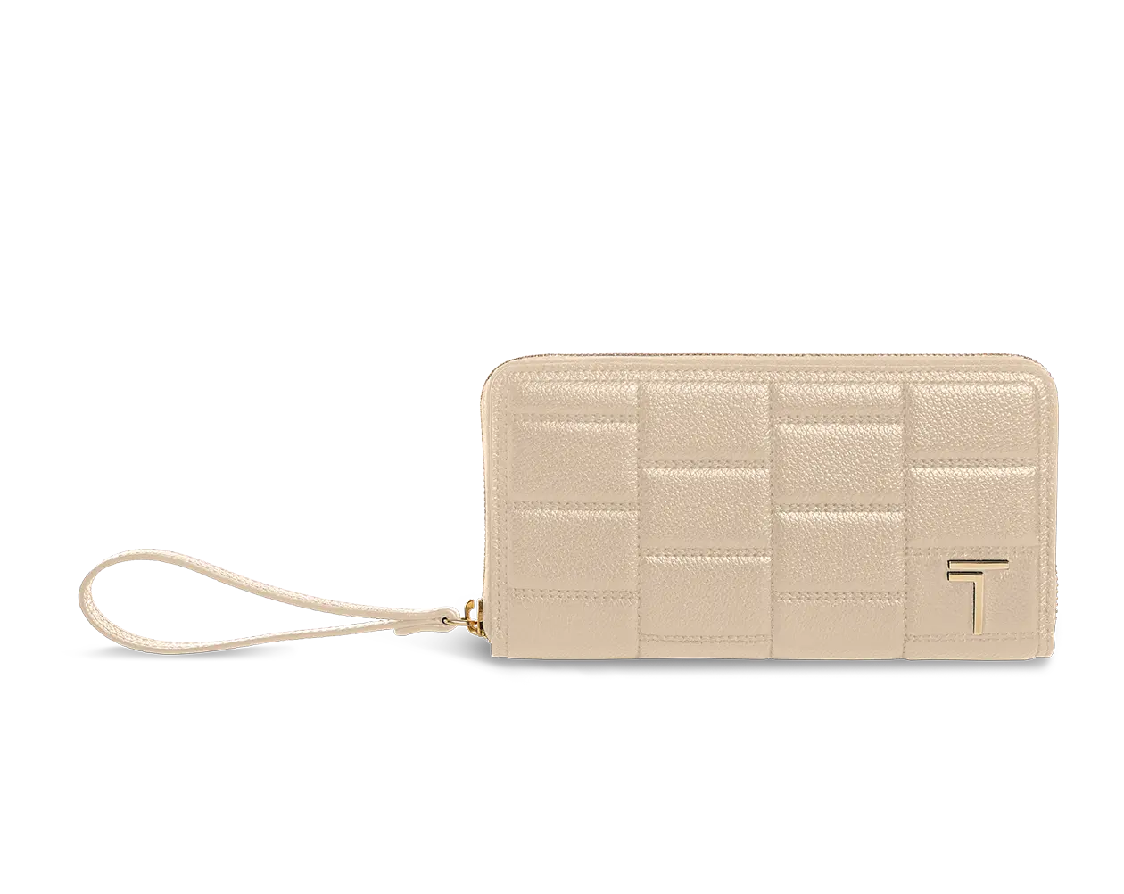 Zipped Wallet Beige