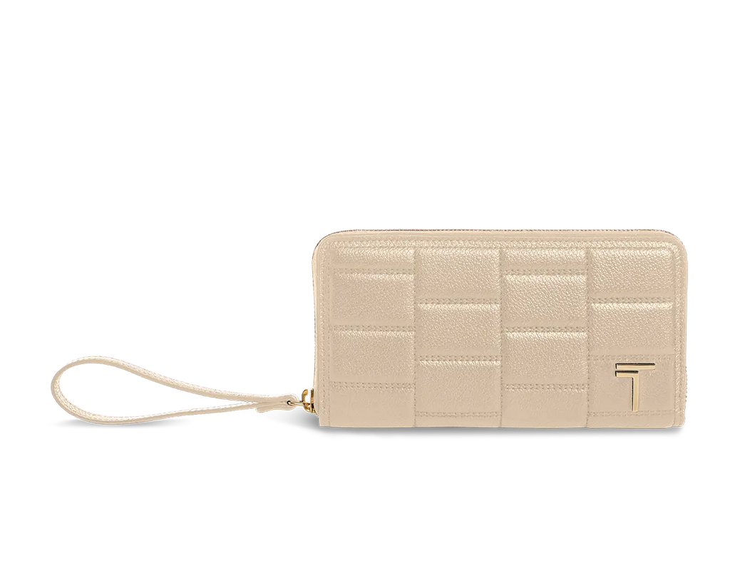 Zipped Wallet Beige TREVONY