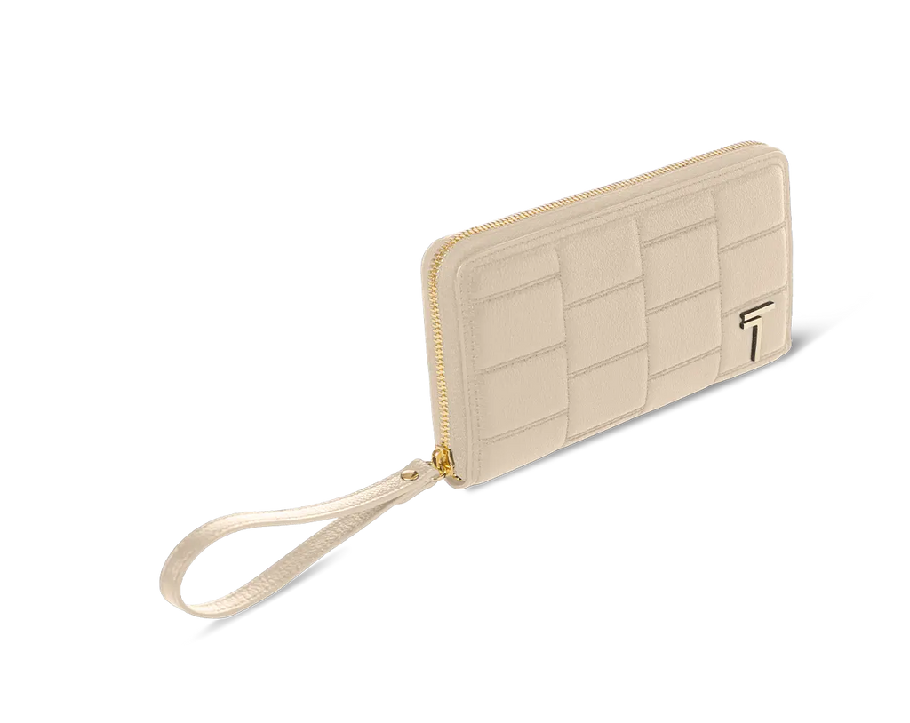 Zipped Wallet Beige TREVONY