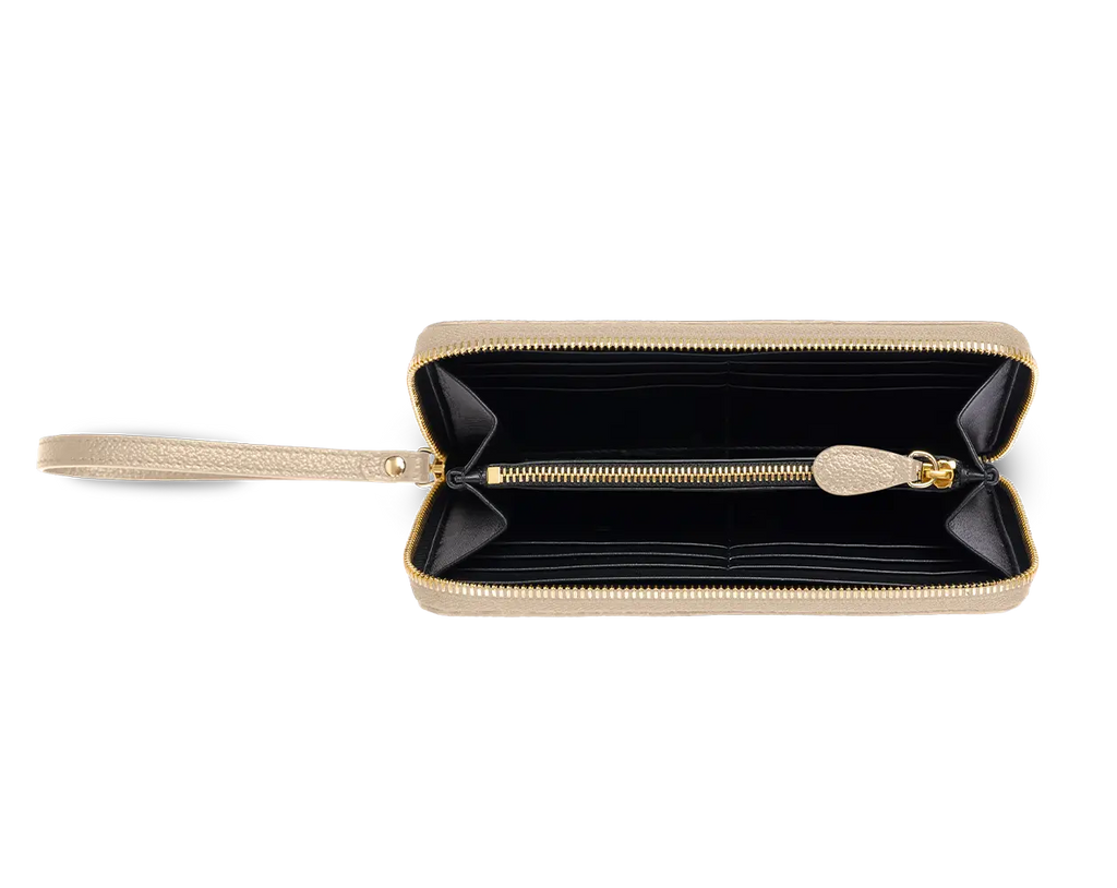 Zipped Wallet Beige TREVONY