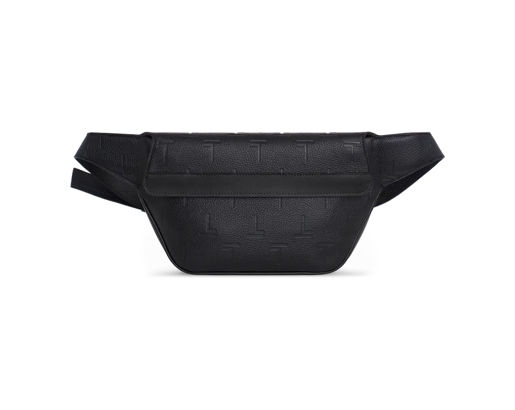 Intimo Black leather Bum Bag Trevony