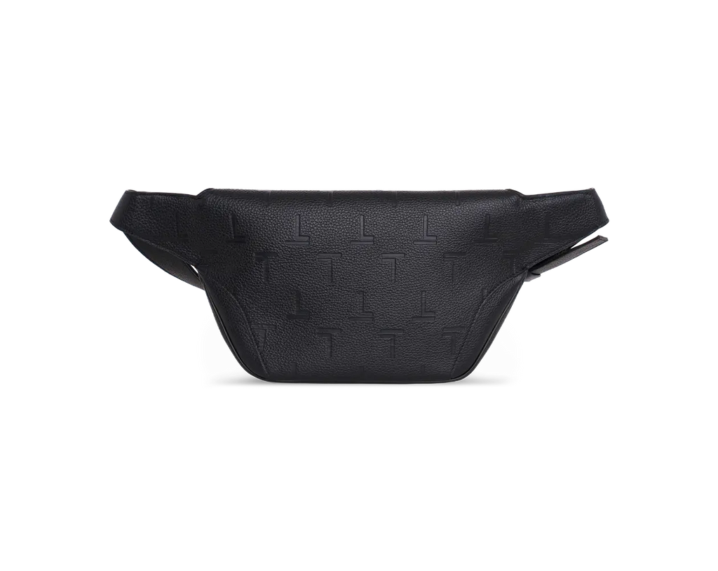 Intimo Black leather Bum Bag Trevony