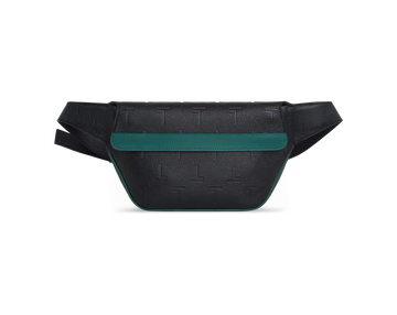 Intimo Black Green leather BumBag Trevony