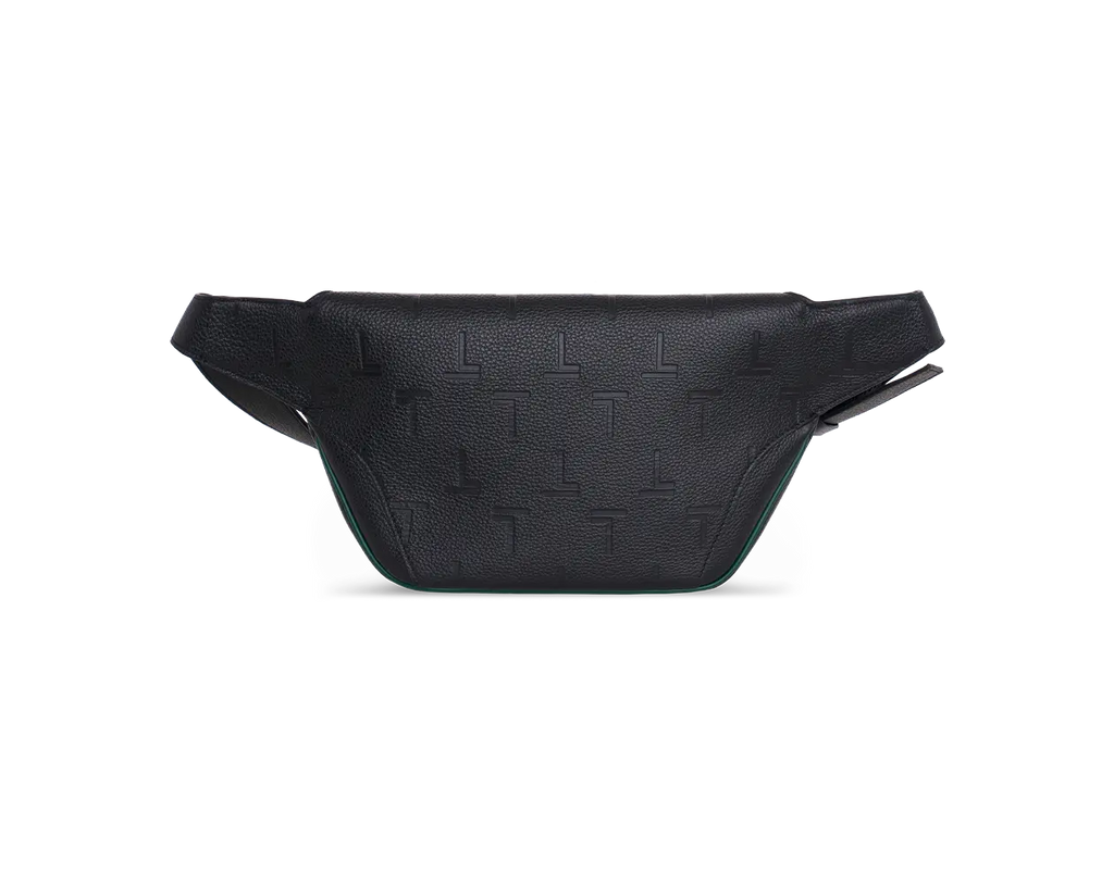 Intimo Black Green leather BumBag Trevony